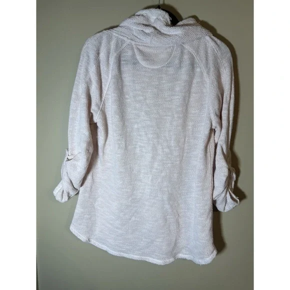 KENSIE Women Long Sweater Size XL Light Pink Long Sleeve Sweatshirt Cotton - Picture 6 of 6